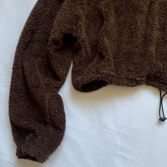 🌟nwt ZAFUL Half Zip Plush Cropped Sweatshirt🌟 - Picture 8 of 12